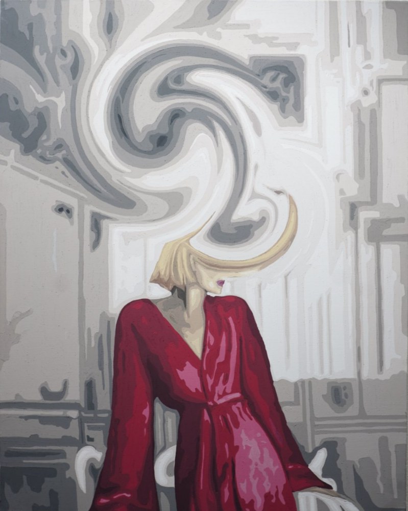 THE LADY OF A RED DRESS.